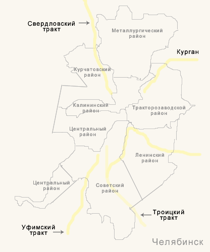 Схема въезда в город ПроМет